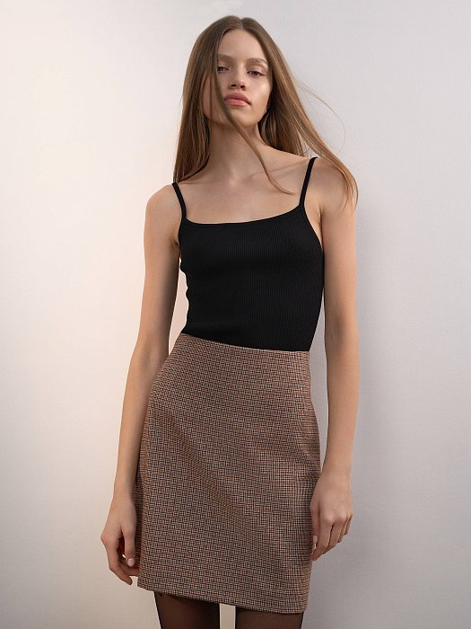 Юбка-мини в клетку: фото №5