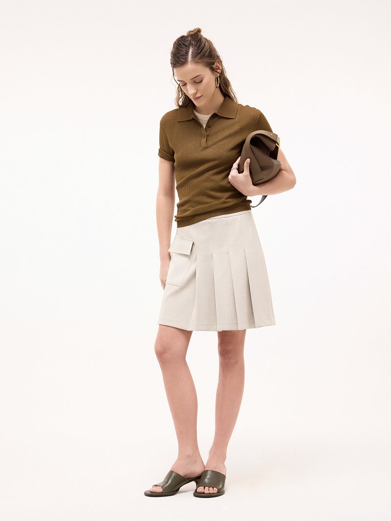 Расклешенная юбка со складками