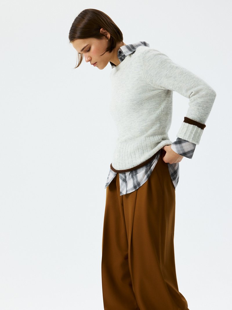 Широкие брюки с шерстью (Р158)