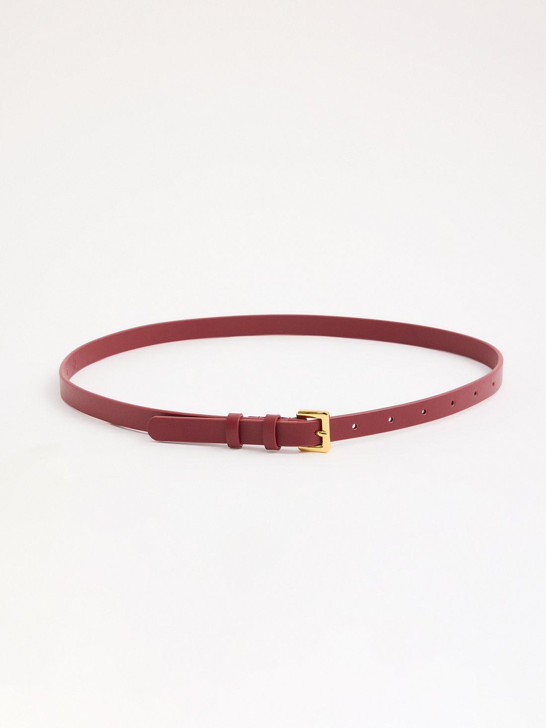 Тонкий ремень из натуральной кожи: фото №1