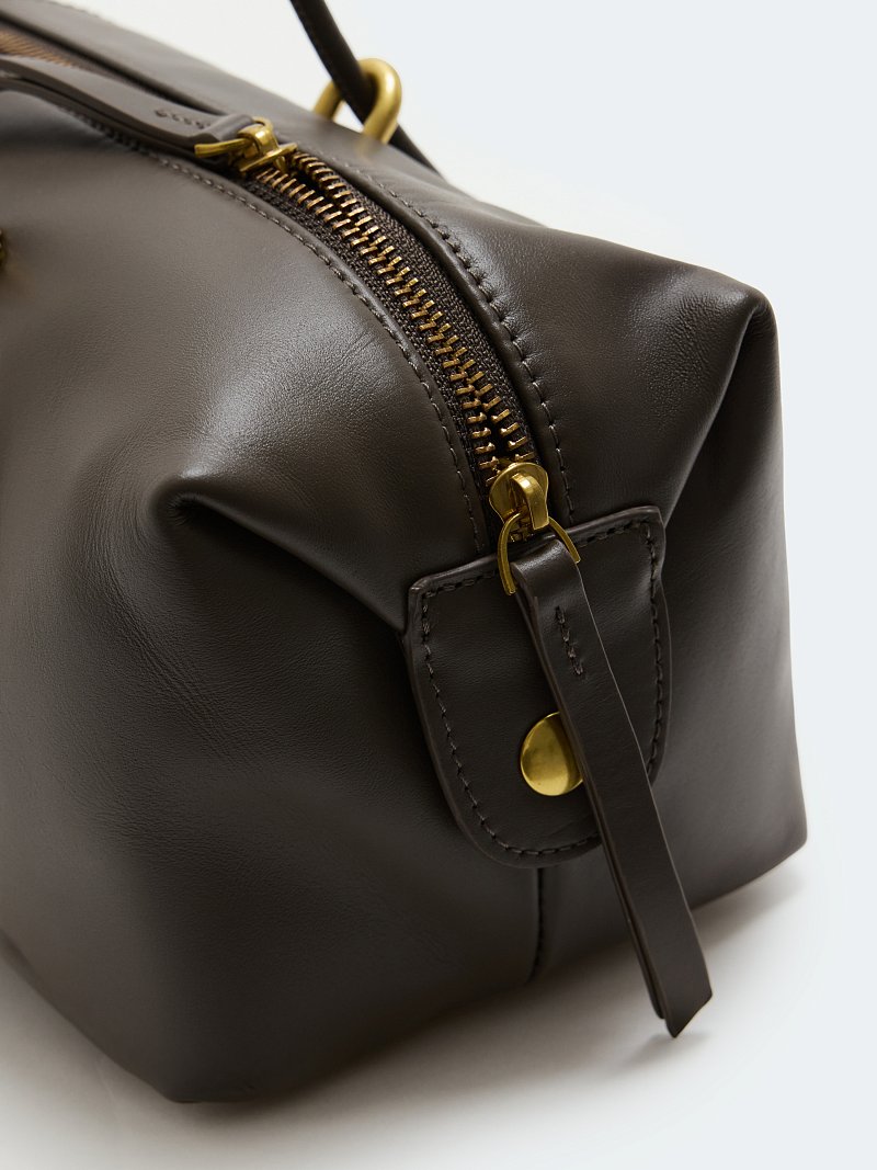 Сумка-такса из натуральной кожи