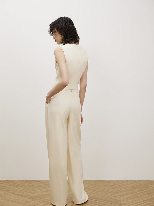 Удлиненные брюки с защипами: фото №4