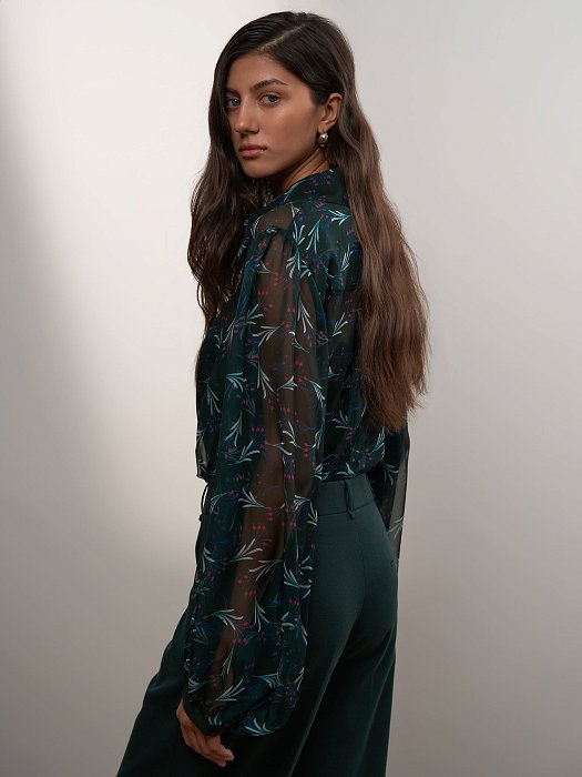 Блуза из шифона с принтом: фото №7