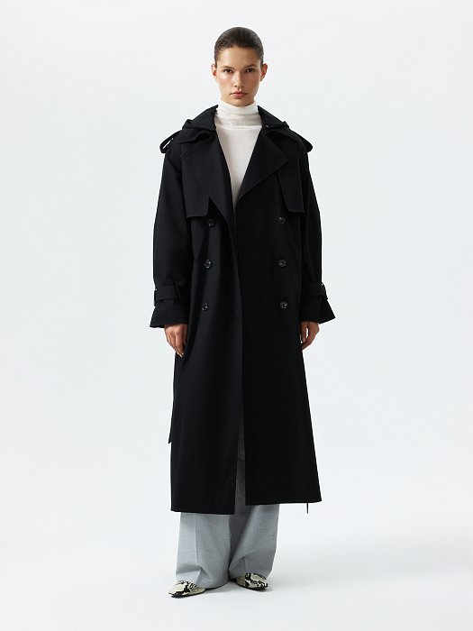 Плащ со съемным жилетом и капюшоном: фото №2