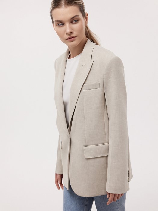 Однобортный жакет оверсайз: фото №3