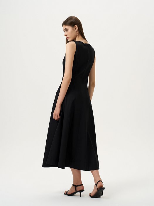 Расклешенное платье из хлопка (Р158): фото №3