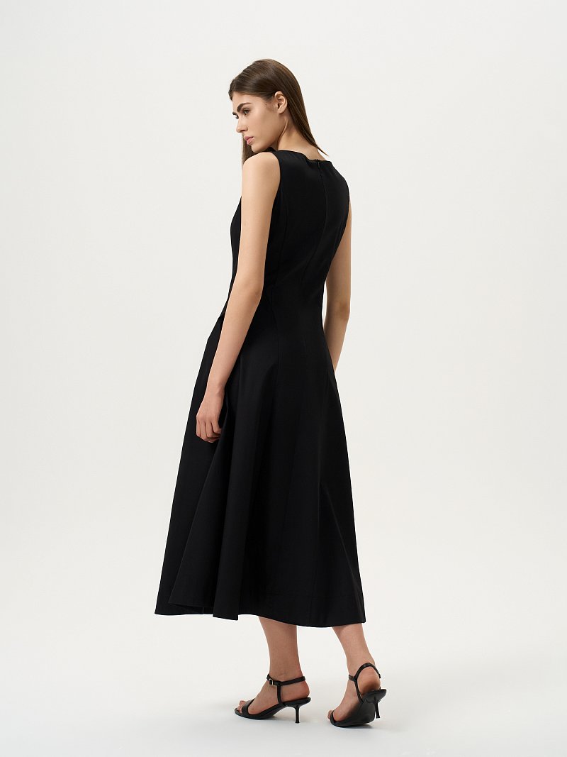 Расклешенное платье из хлопка (Р158)