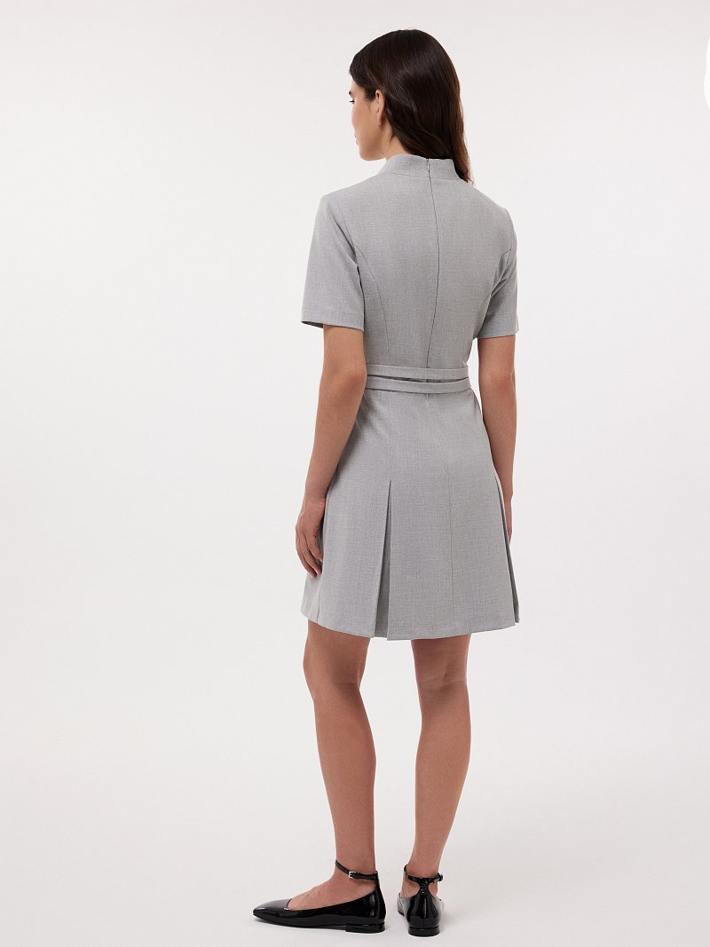 Платье-мини со складками