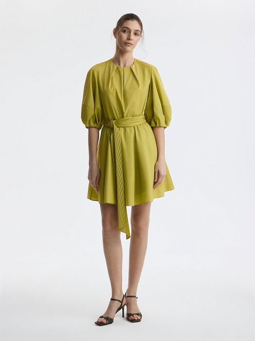 Платье из хлопка с поясом: фото №7