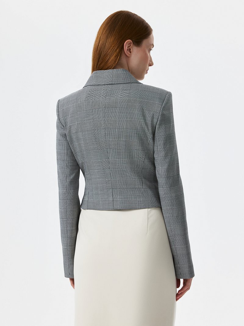 Укороченный жакет в клетку