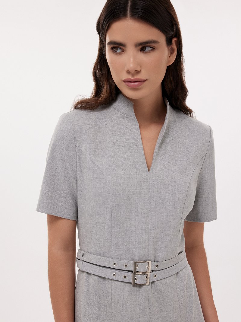 Платье-мини со складками