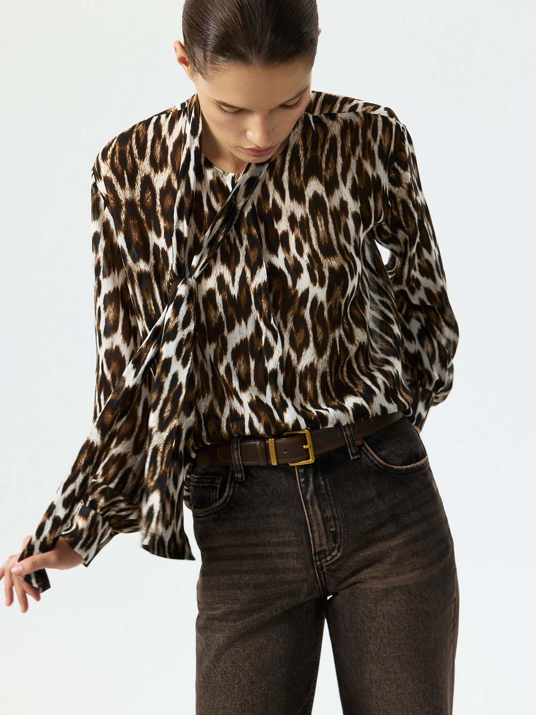 Блуза со съемным бантом: фото №1