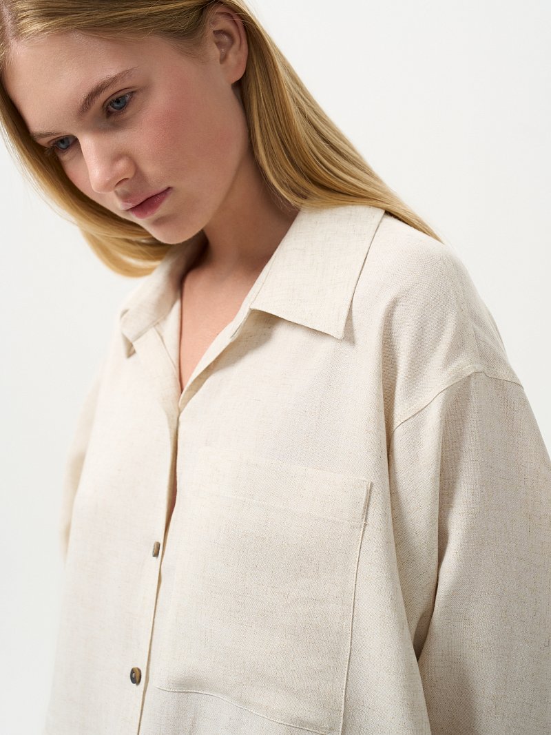 Туника на кулиске со льном