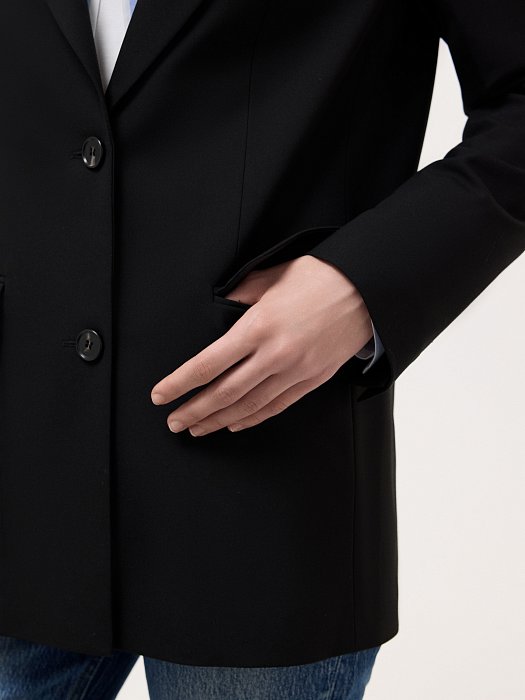 Прямой однобортный жакет: фото №3