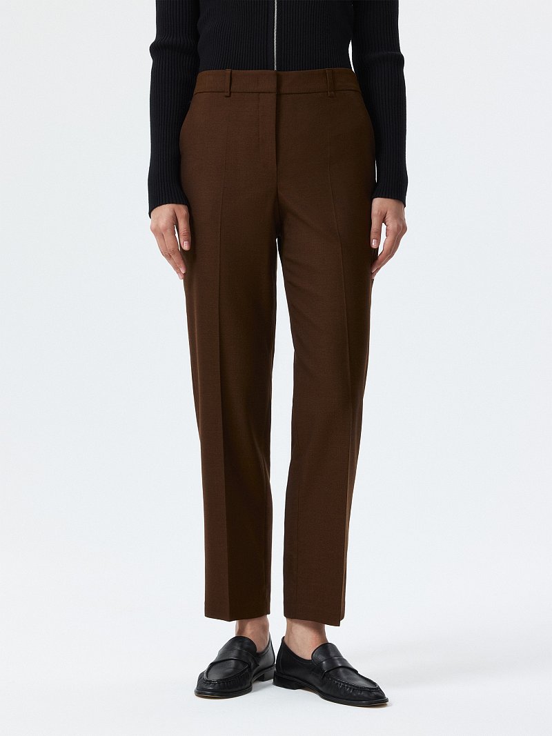 Укороченные брюки с шерстью