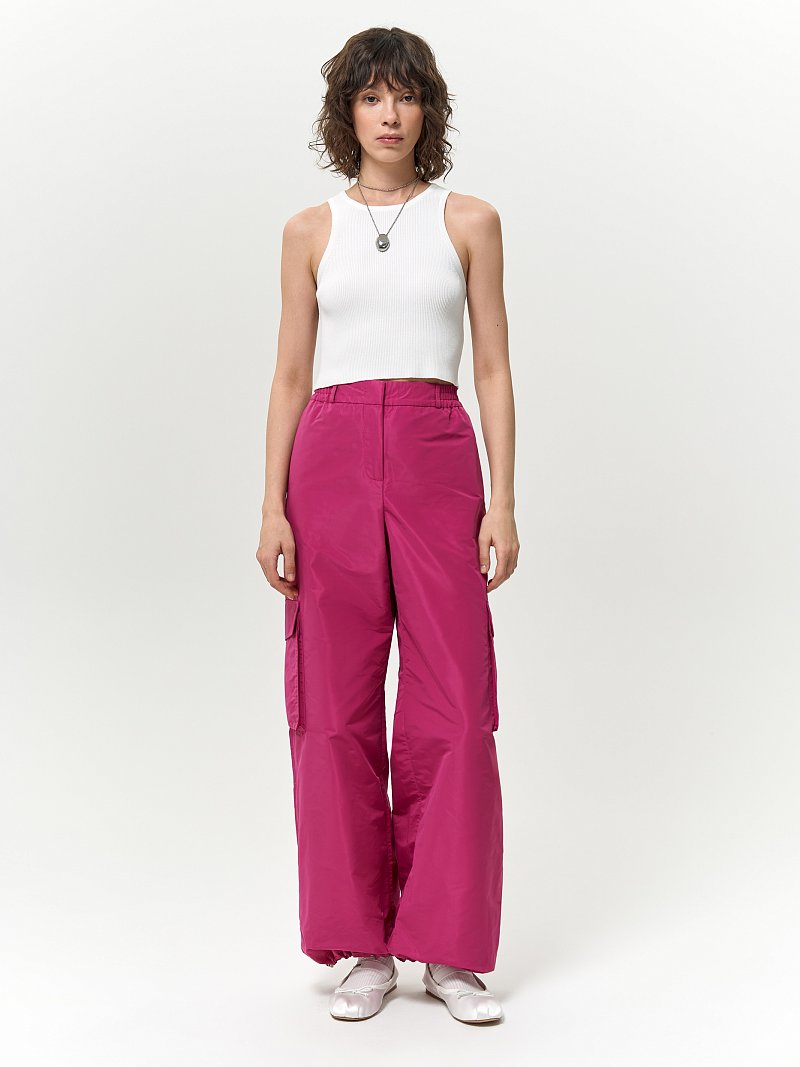 Брюки-карго из плащевой ткани