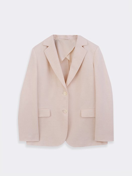 Прямой жакет из смесового льна: фото №8