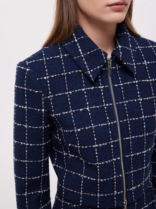 Твидовый жакет в клетку: фото №3