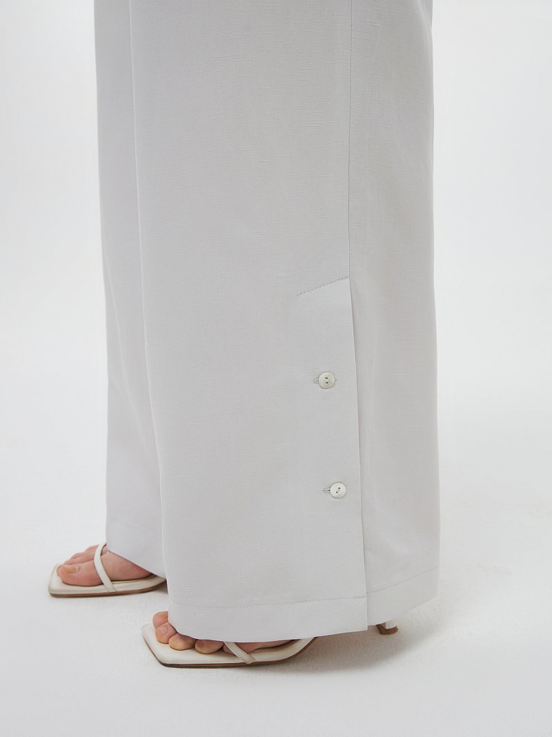 Широкие брюки со льном