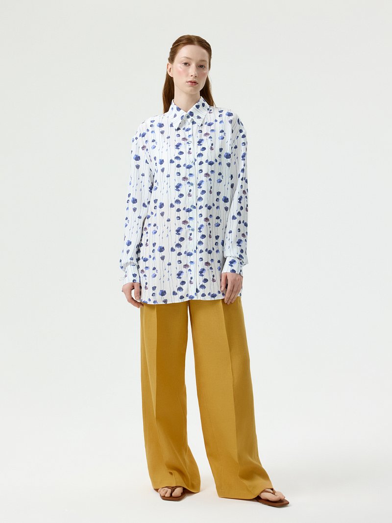 Блуза из вискозы с цветами