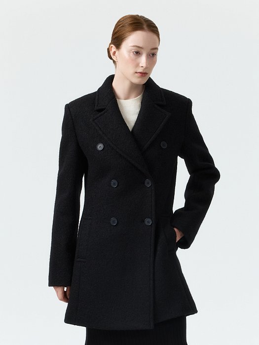 Приталенное пальто из шерсти: фото №3