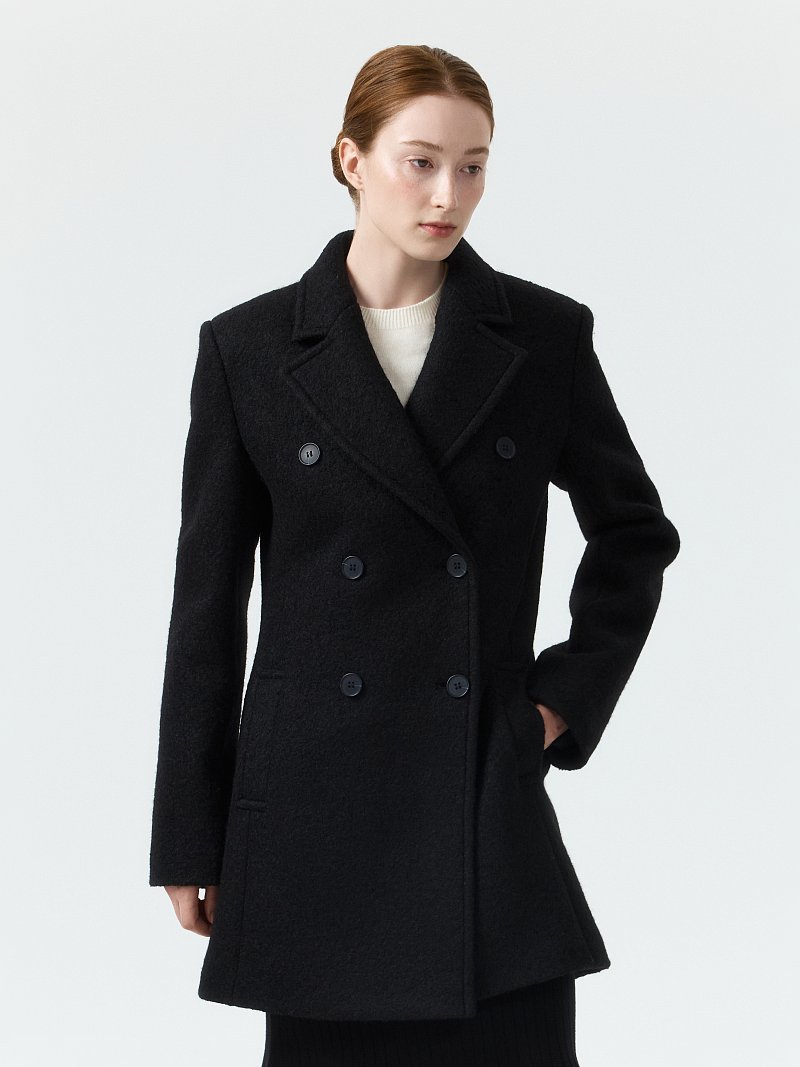 Приталенное пальто из шерсти