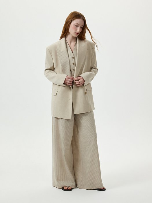 Костюмный жилет со льном: фото №5