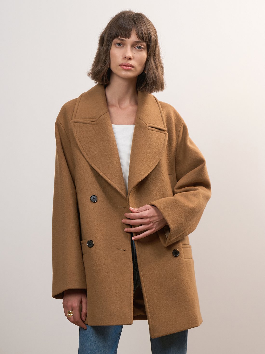 Пальто оверсайз шерстяное: фото №1