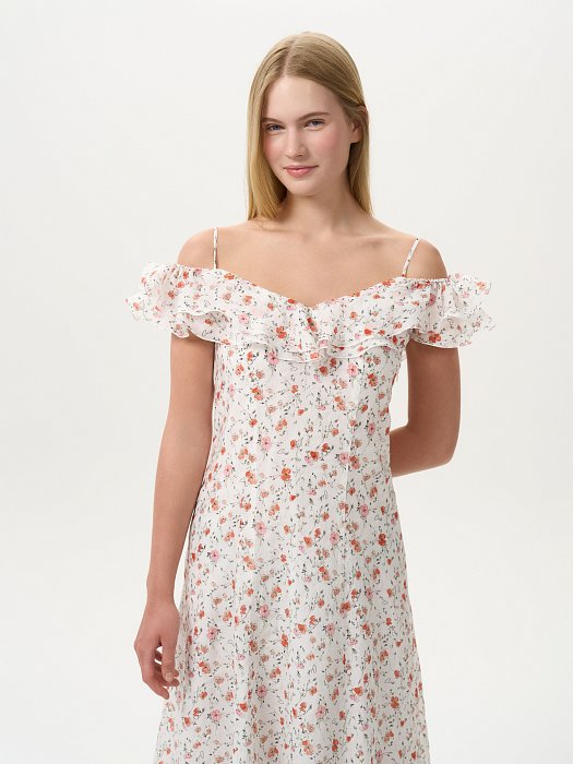 Платье из лиоцелла с цветами: фото №2