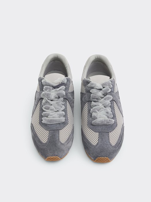 Сетчатые кеды с замшей: фото №2