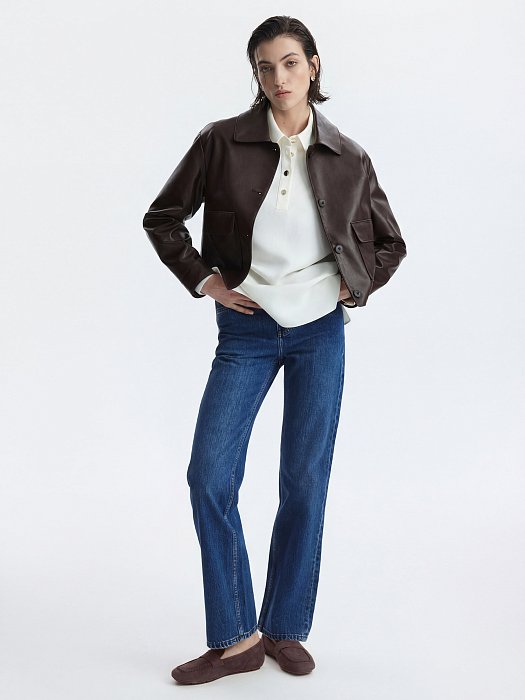 Атласная блуза-поло: фото №6