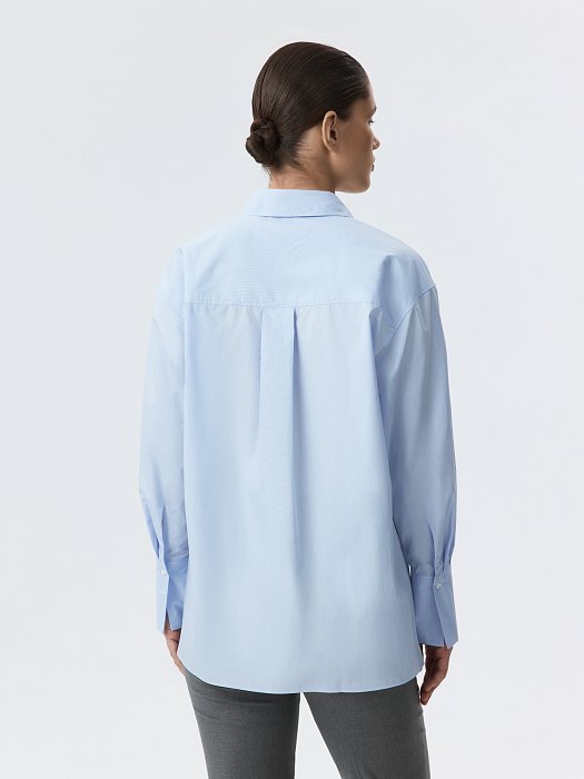 Свободная рубашка из хлопка: фото №5