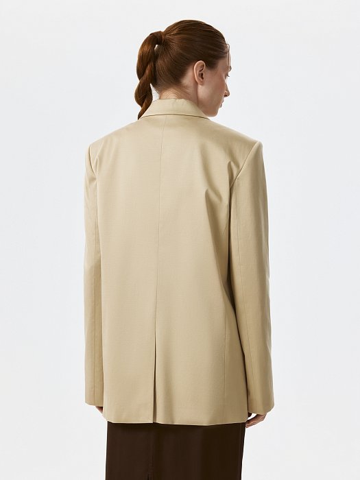 Прямой жакет из хлопка: фото №3