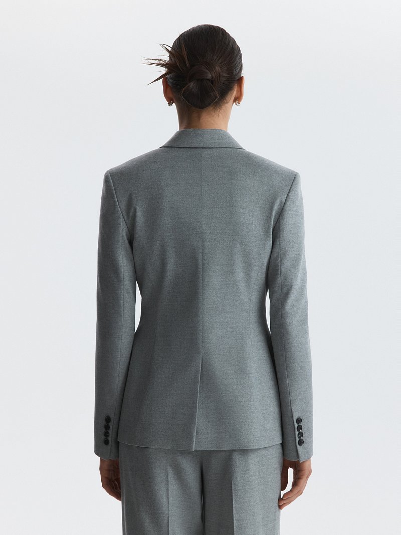 Приталенный жакет из фланели (Р158)