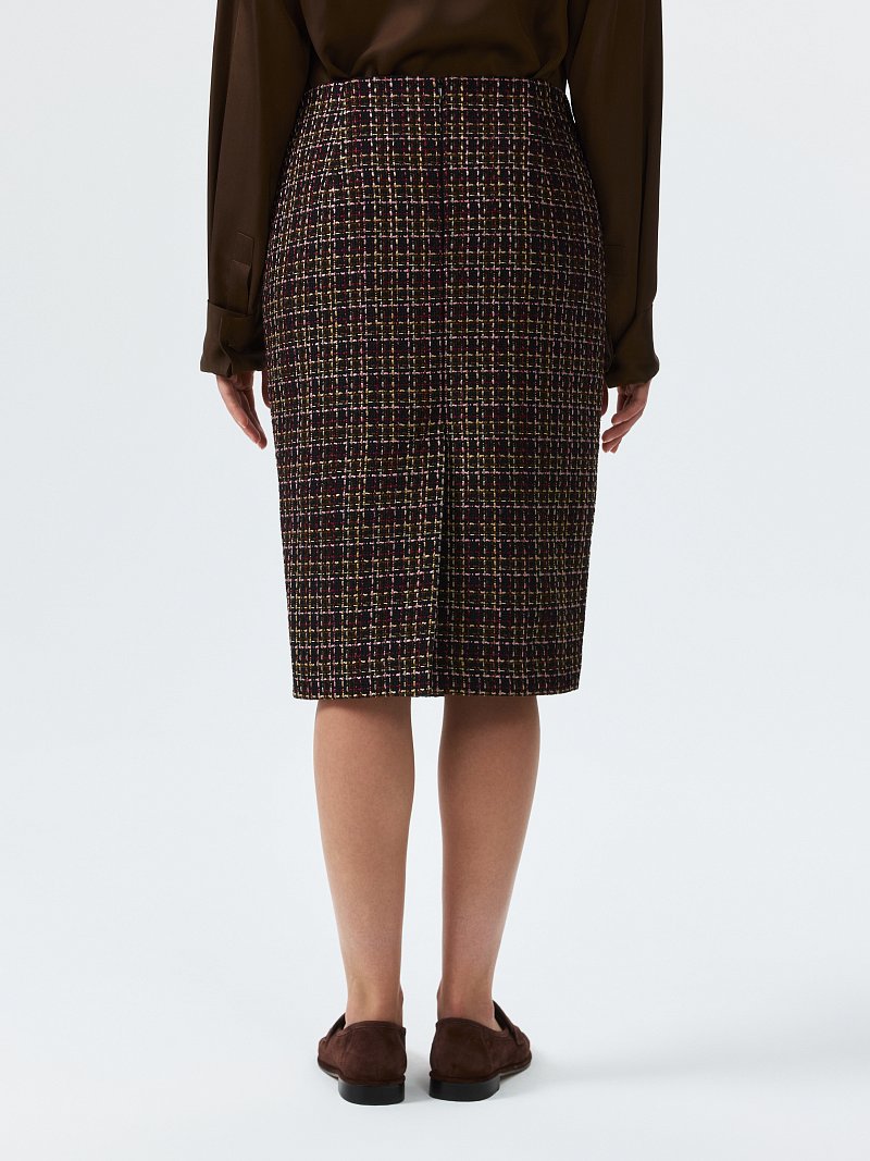 Юбка-миди из твида