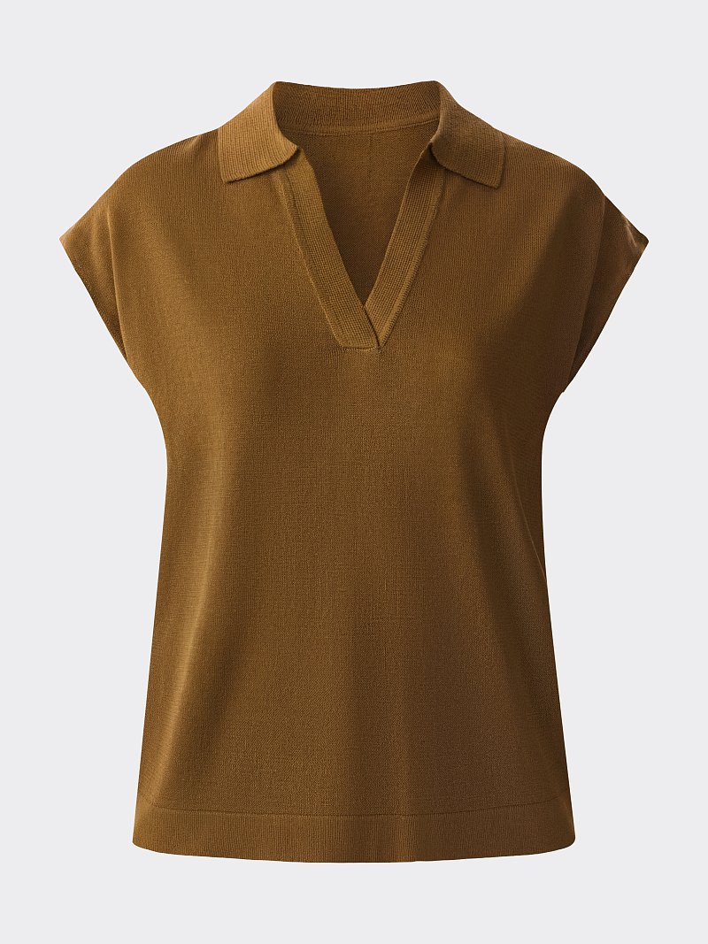 Вязаное поло из вискозы