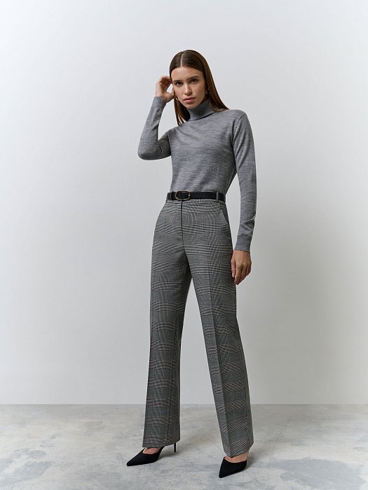 Прямые брюки с добавлением шерсти: фото №3