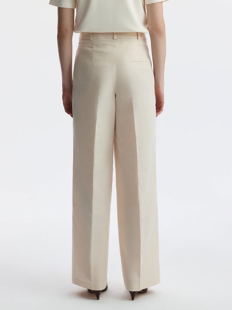 Брюки из хлопка и льна