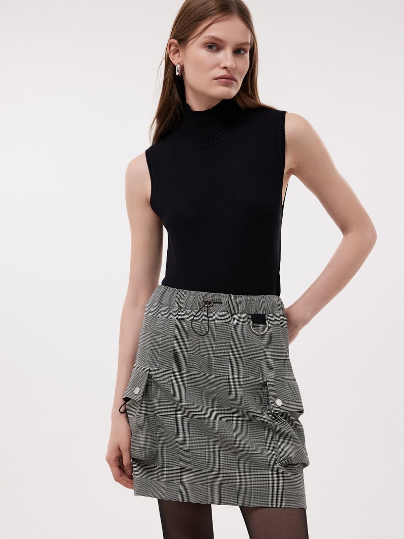 Юбка-карго с шерстью