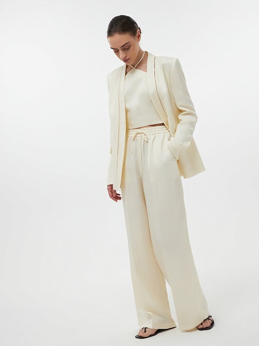 Широкие брюки со льном: фото №3