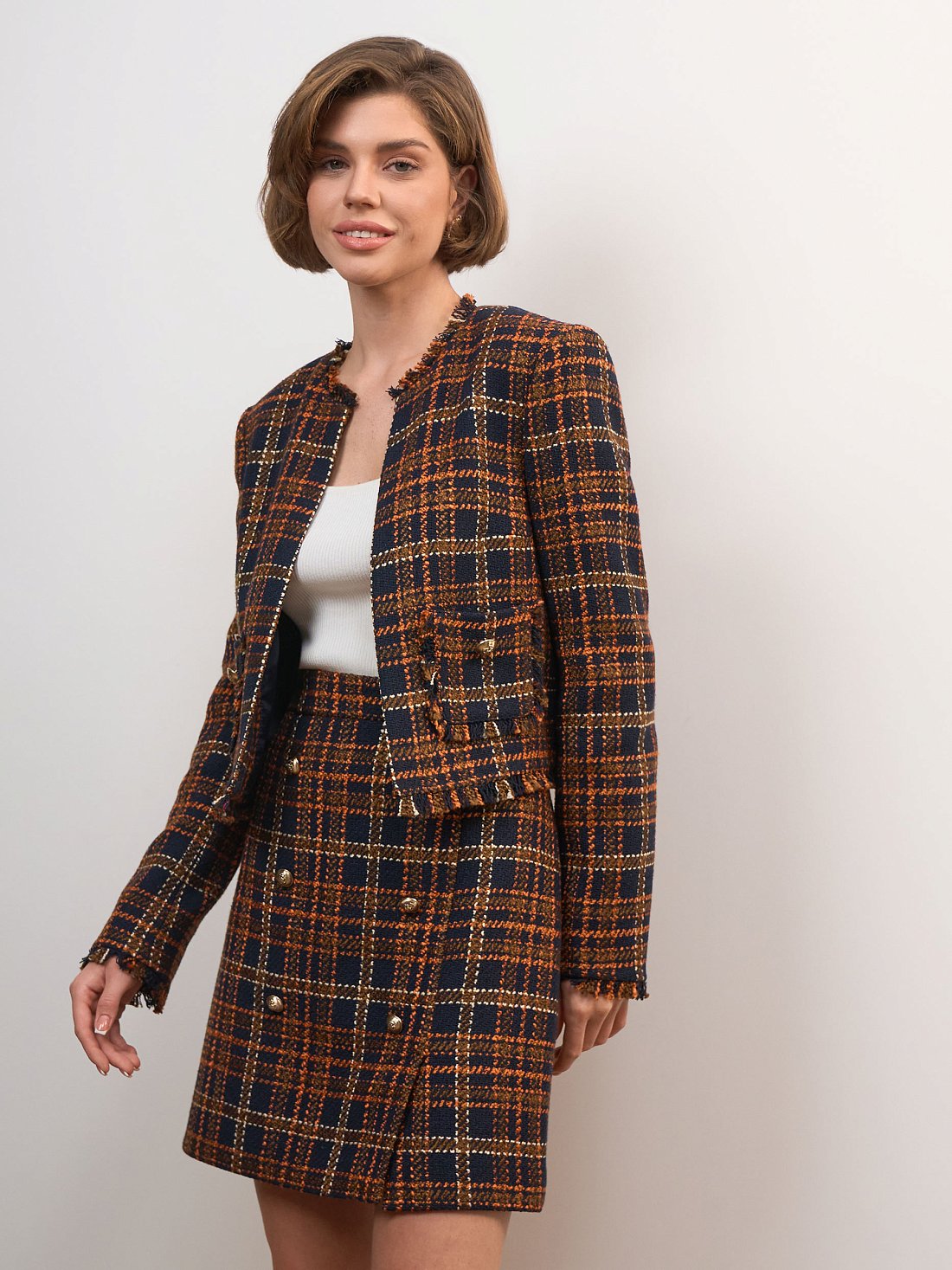 Юбка-трапеция из твида: фото №1