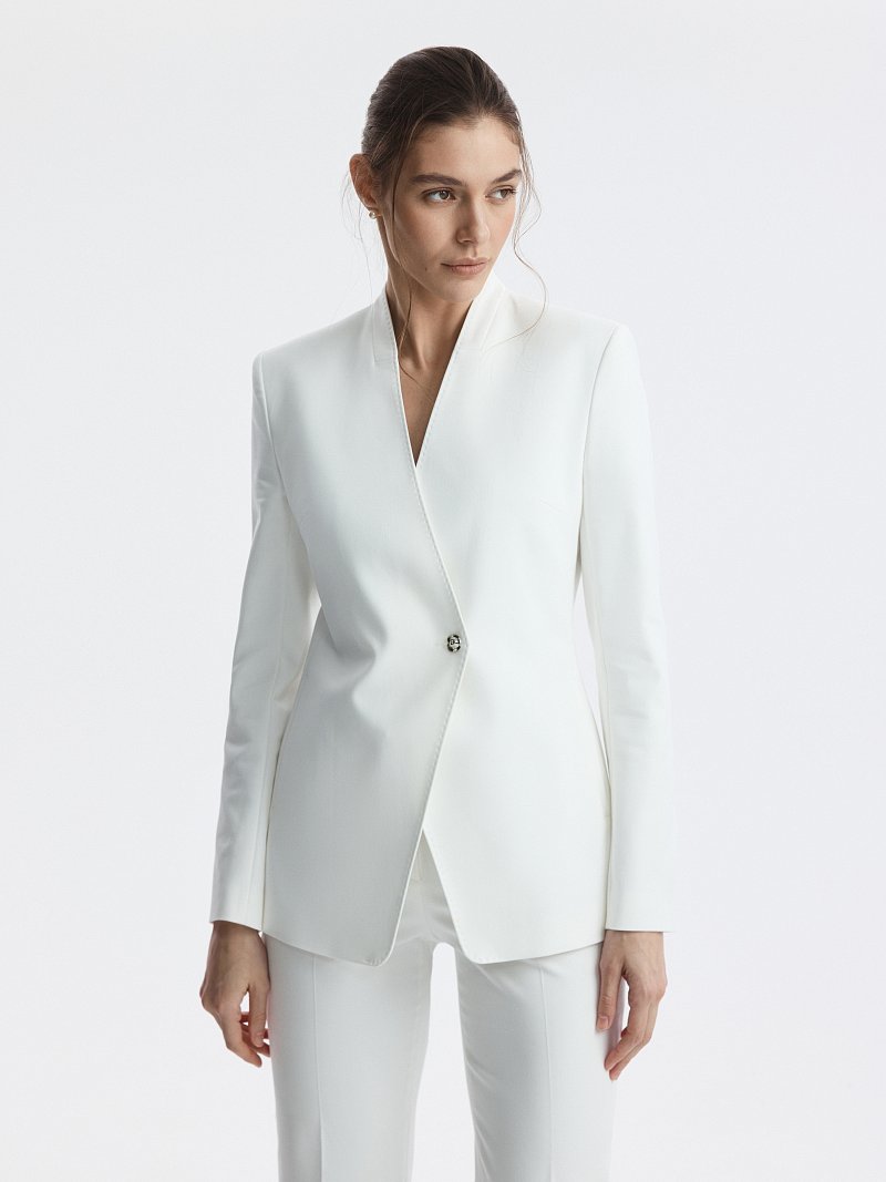 Приталенный жакет из хлопка