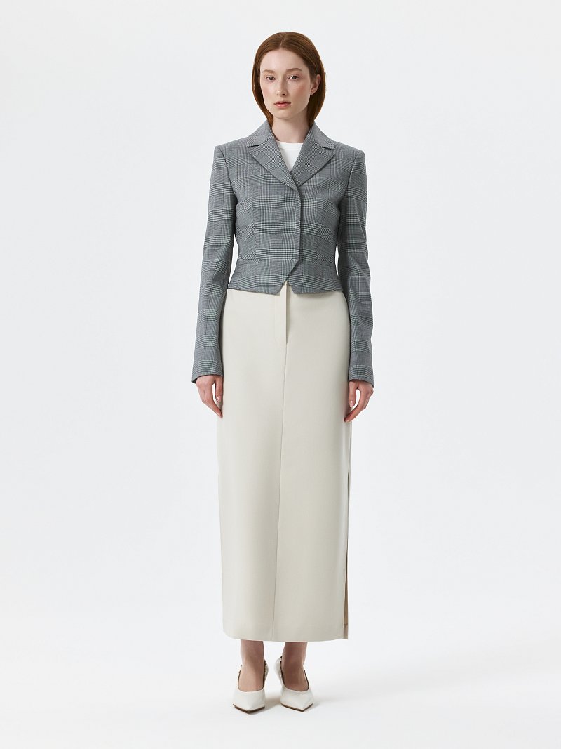 Укороченный жакет в клетку