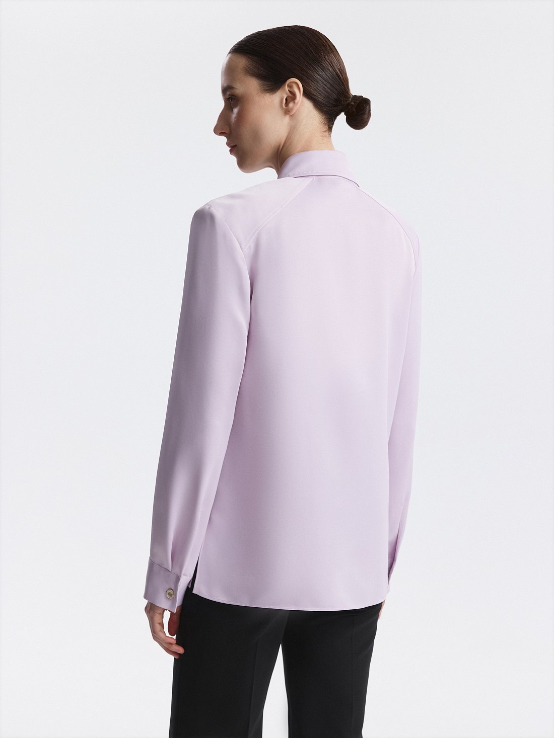 Атласная блуза-поло (Р158): фото №1