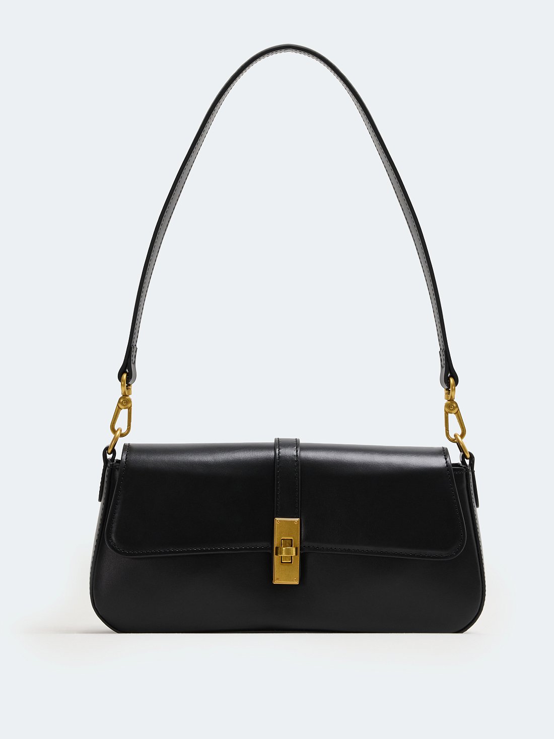 Сумка-багет из натуральной кожи: фото №1