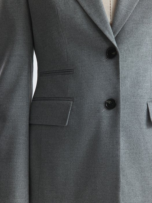 Приталенный жакет из фланели (Р158): фото №5