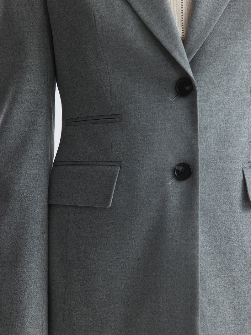 Приталенный жакет из фланели (Р158)