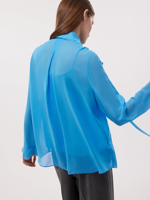 Блуза со съемным бантом: фото №3