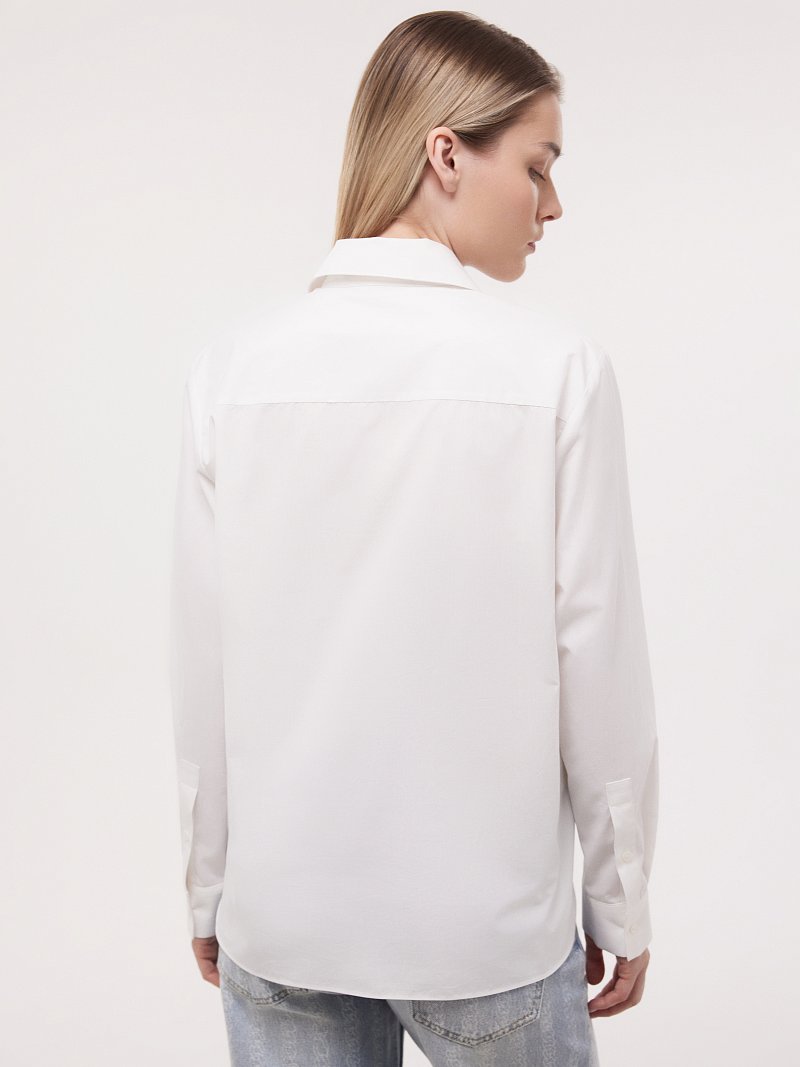 Прямая рубашка из хлопка