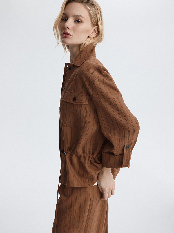 Укороченная рубашка на кулиске